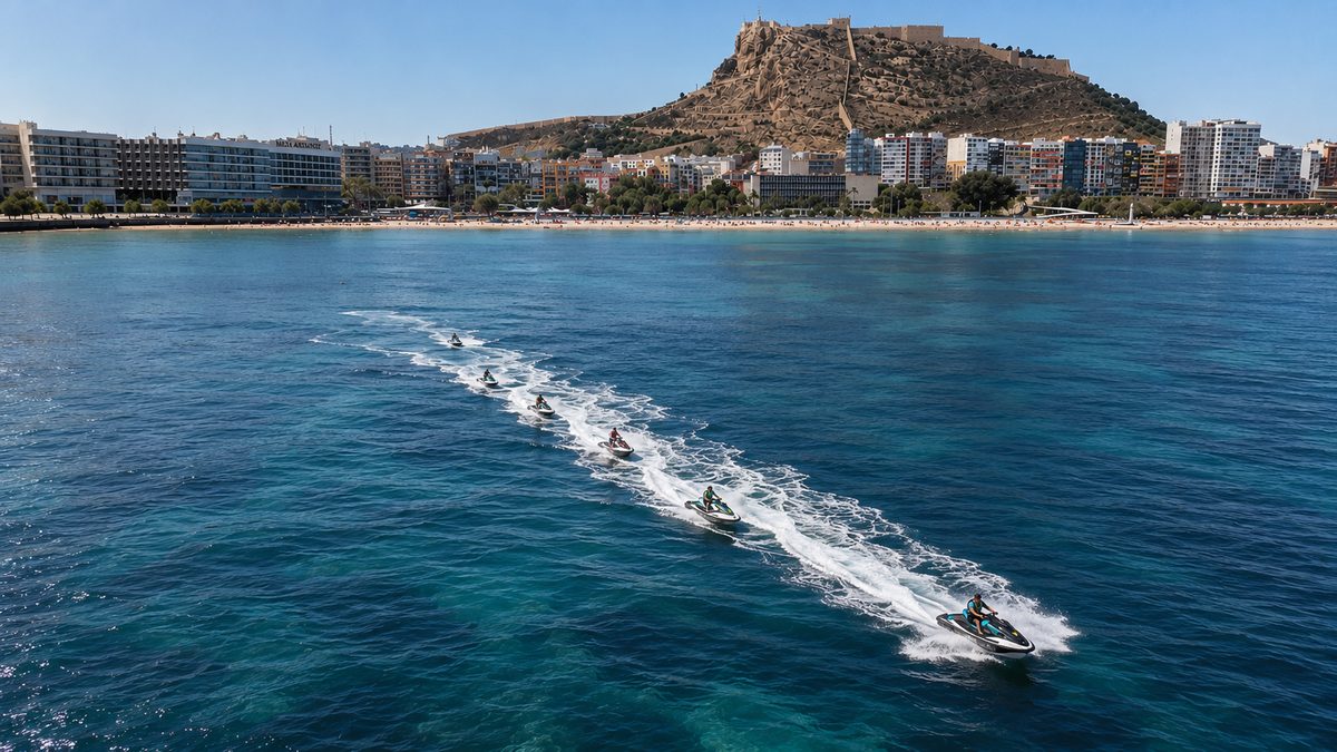 Excursión en moto de agua de 30 minutos por la Bahía de Alicante